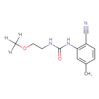 Chemical structure of 1-(2-cyano-5-methylphenyl)-3-[2-(²H₃)methoxyethyl]urea - CSSB21432447559