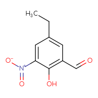 Chemical structure of 5-ethyl-2-hydroxy-3-nitrobenzaldehyde - CSSB00000050419