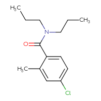 Chemical structure of 4-chloro-2-methyl-N,N-dipropylbenzamide - CSSB01998175781