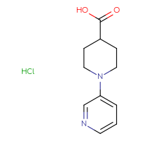 Chemical structure of 1-(pyridin-3-yl)piperidine-4-carboxylic acid hydrochloride - CSSB03496529141