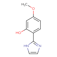 Chemical structure of 2-(1H-imidazol-2-yl)-5-methoxyphenol - CSSB00000089412