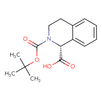 Chemical structure of (1R)-2-[(tert-butoxy)carbonyl]-1,2,3,4-tetrahydroisoquinoline-1-carboxylic acid - CSSB00010197888