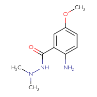 Chemical structure of 2-amino-5-methoxy-N',N'-dimethylbenzohydrazide - CSSB00013143980