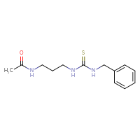 Chemical structure of N-{3-[(benzylcarbamothioyl)amino]propyl}acetamide - CSSB00113942086