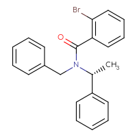 Chemical structure of N-benzyl-2-bromo-N-[(1R)-1-phenylethyl]benzamide - CSSB06488887096