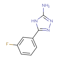 Chemical structure of 5-(3-fluorophenyl)-4H-1,2,4-triazol-3-amine - CSSB00011207339