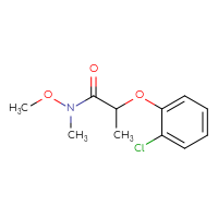 Chemical structure of 2-(2-chlorophenoxy)-N-methoxy-N-methylpropanamide - CSSB00000306682