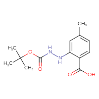 Chemical structure of 2-({[(tert-butoxy)carbonyl]amino}amino)-4-methylbenzoic acid - CSSB06718926655