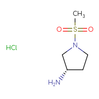 Chemical structure of (3S)-1-methanesulfonylpyrrolidin-3-amine hydrochloride - CSSB00016994617