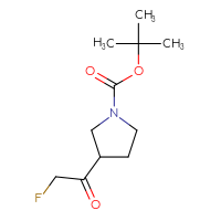 Chemical structure of tert-butyl 3-(2-fluoroacetyl)pyrrolidine-1-carboxylate - CSSB00010782405