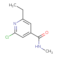 Chemical structure of 2-chloro-6-ethyl-N-methylpyridine-4-carboxamide - CSSB00013303031