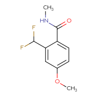 Chemical structure of 2-(difluoromethyl)-4-methoxy-N-methylbenzamide - CSSB02283621497