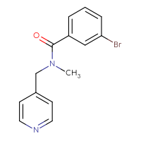 Chemical structure of 3-bromo-N-methyl-N-[(pyridin-4-yl)methyl]benzamide - CSSB00000665917