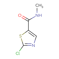 Chemical structure of 2-chloro-N-methyl-1,3-thiazole-5-carboxamide - CSSB00010269831