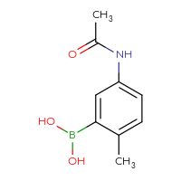 Chemical structure of (5-acetamido-2-methylphenyl)boronic acid - CSSB00000101708
