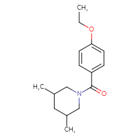 Chemical structure of 1-(4-ethoxybenzoyl)-3,5-dimethylpiperidine - CSSB00046351437