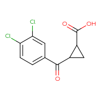 Chemical structure of 2-(3,4-dichlorobenzoyl)cyclopropane-1-carboxylic acid - CSSB00010882978