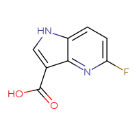 Chemical structure of 5-fluoro-1H-pyrrolo[3,2-b]pyridine-3-carboxylic acid - CSSB00009883550