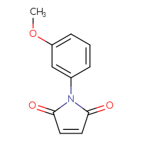 Chemical structure of 1-(3-methoxyphenyl)-2,5-dihydro-1H-pyrrole-2,5-dione - CSSB00000183615