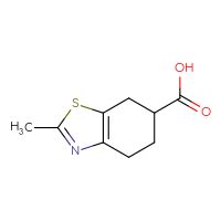 Chemical structure of 2-methyl-4,5,6,7-tetrahydro-1,3-benzothiazole-6-carboxylic acid - CSSB00010297672