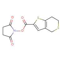 Chemical structure of 2,5-dioxopyrrolidin-1-yl 4H,6H,7H-thieno[3,2-c]thiopyran-2-carboxylate - CSSB02203802377