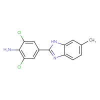 Chemical structure of 2,6-dichloro-4-(6-methyl-1H-1,3-benzodiazol-2-yl)aniline - CSSB00020591524
