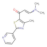 Chemical structure of 3-(dimethylamino)-1-[4-methyl-2-(pyridin-3-yl)-1,3-thiazol-5-yl]prop-2-en-1-one - CSSB02125604297