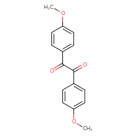 Chemical structure of bis(4-methoxyphenyl)ethane-1,2-dione - CSSB00000023587