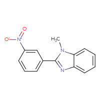 Chemical structure of 1-methyl-2-(3-nitrophenyl)-1H-1,3-benzodiazole - CSSB00103808409