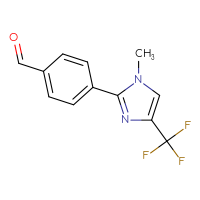 Chemical structure of 4-[1-methyl-4-(trifluoromethyl)-1H-imidazol-2-yl]benzaldehyde - CSSB06629247537