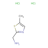 Chemical structure of 1-(5-methyl-1,3-thiazol-2-yl)methanamine dihydrochloride - CSSB00025726632