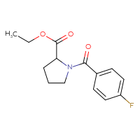 Chemical structure of ethyl 1-(4-fluorobenzoyl)pyrrolidine-2-carboxylate - CSSB00003195897