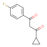 Chemical structure of 1-cyclopropyl-3-(4-fluorophenyl)propane-1,3-dione - CSSB00011845551