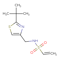 Chemical structure of N-[(2-tert-butyl-1,3-thiazol-4-yl)methyl]ethene-1-sulfonamide - CSSB02145154561