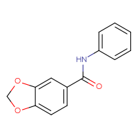 Chemical structure of N-phenyl-2H-1,3-benzodioxole-5-carboxamide - CSSB00000579949