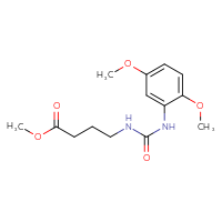 Chemical structure of methyl 4-{[(2,5-dimethoxyphenyl)carbamoyl]amino}butanoate - CSSB00104334314