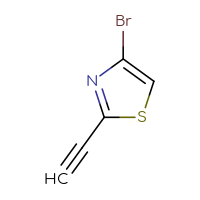 Chemical structure of 4-bromo-2-ethynyl-1,3-thiazole - CSSB00014798055