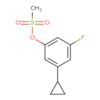 Chemical structure of 3-cyclopropyl-5-fluorophenyl methanesulfonate - CSSB14950120862