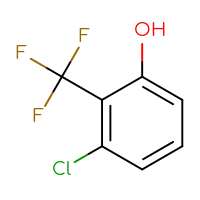 Chemical structure of 3-chloro-2-(trifluoromethyl)phenol - CSSB00009872555