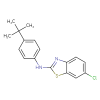 Chemical structure of N-(4-tert-butylphenyl)-6-chloro-1,3-benzothiazol-2-amine - CSSB00020652113
