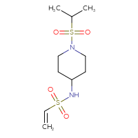 Chemical structure of N-[1-(propane-2-sulfonyl)piperidin-4-yl]ethene-1-sulfonamide - CSSB21332071145