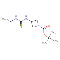 Chemical structure of tert-butyl 3-[(ethylcarbamothioyl)amino]azetidine-1-carboxylate - CSSB02283631875
