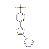 Chemical structure of 4-{2-[4-(trifluoromethyl)phenyl]-1,3-thiazol-4-yl}pyridine - CSSB00103158214