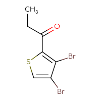 Chemical structure of 1-(3,4-dibromothiophen-2-yl)propan-1-one - CSSB00012604986