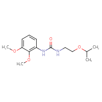 Chemical structure of 1-(2,3-dimethoxyphenyl)-3-[2-(propan-2-yloxy)ethyl]urea - CSSB02031210112