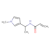 Chemical structure of N-[1-(1-methyl-1H-pyrrol-3-yl)ethyl]prop-2-enamide - CSSB00697456265