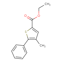 Chemical structure of ethyl 4-methyl-5-phenylthiophene-2-carboxylate - CSSB00121736189