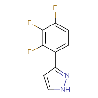 Chemical structure of 3-(2,3,4-trifluorophenyl)-1H-pyrazole - CSSB00010957173
