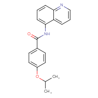 Chemical structure of 4-(propan-2-yloxy)-N-(quinolin-5-yl)benzamide - CSSB00026363986