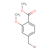 Chemical structure of methyl 4-(bromomethyl)-2-methoxybenzoate - CSSB00000695403